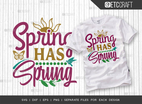 Spring Bundle Vol-10 | Lovely Spring Svg | Spring Has Arrived Svg | Spring Has Sprung Svg | Spring Is Here Svg | Spring Quote Design SVG ETC Craft 