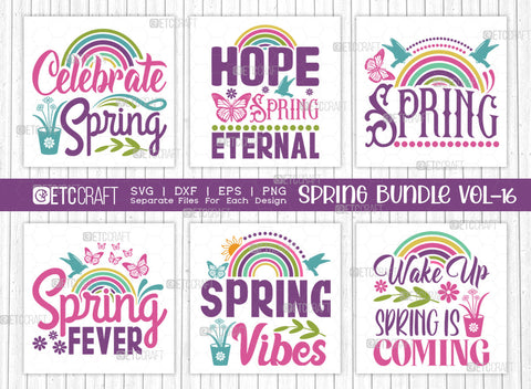 Spring Bundle Vol-16 | Celebrate Spring Svg | Hope Spring Eternal Svg | Spring Svg | Spring Fever Svg | Spring Quote Design SVG ETC Craft 