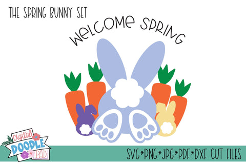 Spring Bunny SVG Cut Files SVG Digital Doodle Pad 