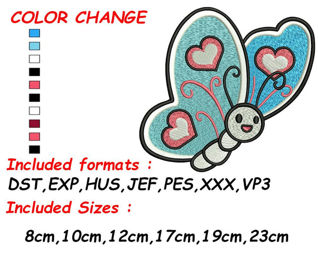 Spring Butterfly, Butterfly Embroidery, Baby Girl Pattern, Butterfly Love, Butterly Design, Embroidery Butterfly Embroidery/Applique DESIGNS SVG Digital Designer 