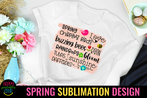 Spring Chirping Birds Spring Sublimation Design Sublimation Happy Printables Club 
