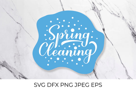 Spring cleaning calligraphy lettering SVG LaBelezoka 