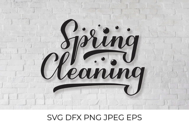 Spring cleaning calligraphy lettering SVG LaBelezoka 