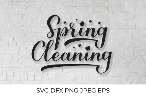Spring cleaning calligraphy lettering SVG LaBelezoka 