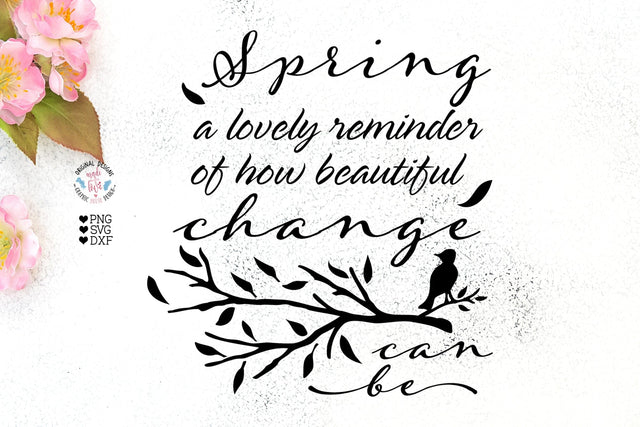 Spring Cut File and Clipart SVG Graphic House Design 