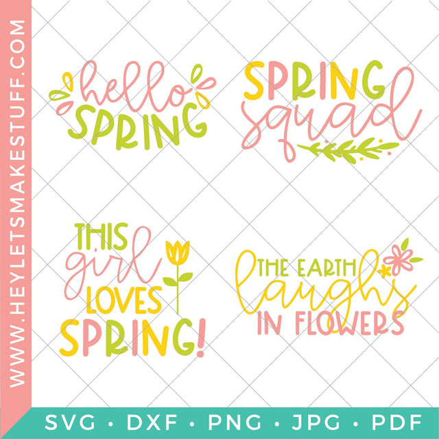 Spring Cut Files Bundle SVG Hey Let's Make Stuff 
