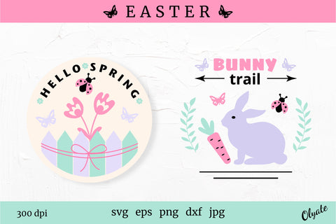 Spring Easter SVG. Home Decor SVG. Easter Sign SVG SVG Olga Terlyanskaya 