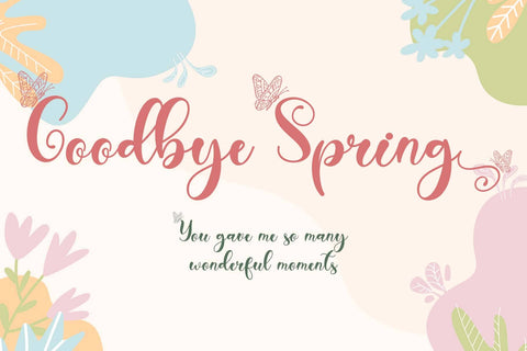 Spring Everyday Font Prasetya Letter 