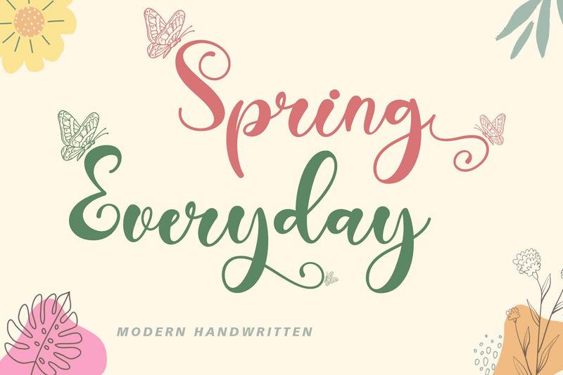Spring Everyday Font Prasetya Letter 