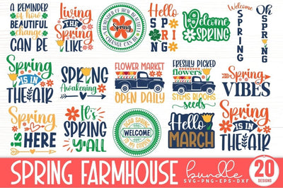 Spring Farmhouse SVG Bundle SVG DESIGNISTIC 