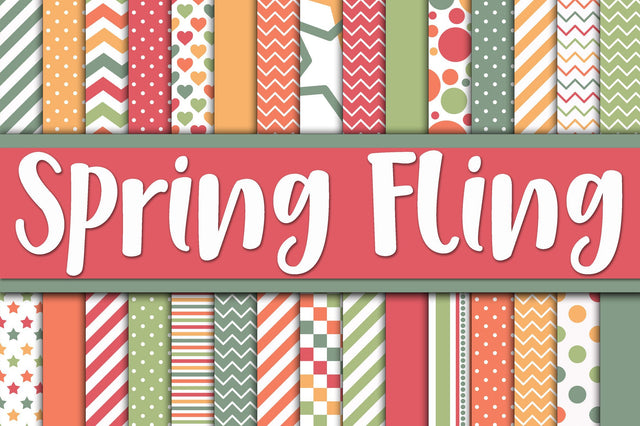 Spring Fling Digital Paper Sublimation Old Market 