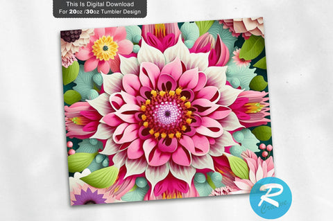 Spring Floral 20 oz / 30 oz Tumbler PNG Sublimation Regulrcrative 