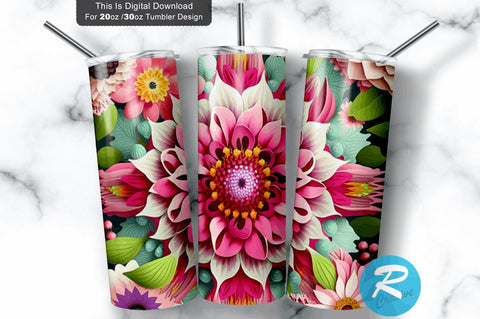 Spring Floral 20 oz / 30 oz Tumbler PNG Sublimation Regulrcrative 
