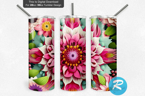 Spring Floral 20 oz / 30 oz Tumbler PNG Sublimation Regulrcrative 