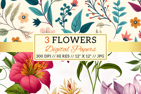 Spring Floral Background, spring floral background Digital Pattern FloridPrintables 