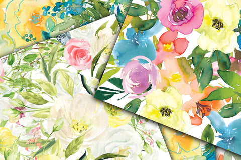 Spring Floral Digital Papers Digital Pattern Old Market 