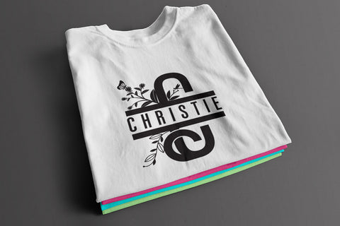 Spring Floral Split Monogram A-Z Bundle - Svg eps ai png pdf SVG zafrans studio 