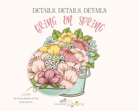 Spring Floral Sublimation File Sublimation Aja Nicole Designs 