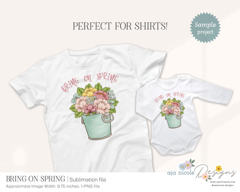 Spring Floral Sublimation File Sublimation Aja Nicole Designs 