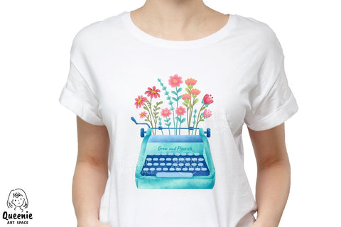 Spring Flower Blooms Watercolor Clipart Sublimation Q-nie Art Space 