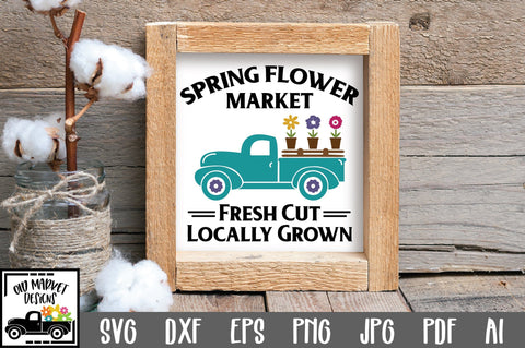 Spring Flower Market SVG Cut File SVG Old Market 