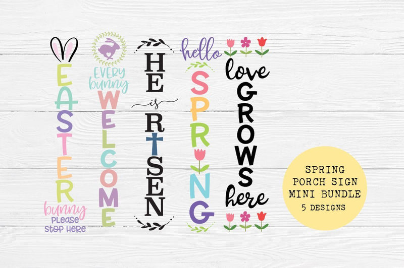 Spring Front Porch Sign Mini Bundle - Easter SVG, Spring SVG SVG Simply Cutz 