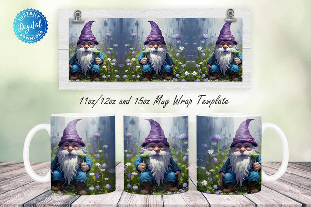 Spring Gnome 11, 12 & 15 Oz Mug Sublimation Sublimation Regulrcrative 