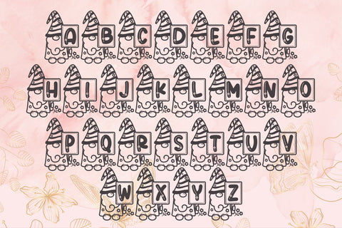 Spring Gnome Monogram Font Dm Letter Studio 