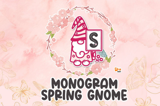 Spring Gnome Monogram Font Dm Letter Studio 
