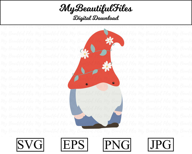 Spring Gnome SVG MyBeautifulFiles 