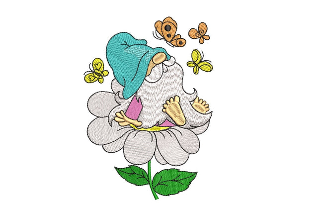 Spring gnomes embroidery designs, holiday embroidery designs, 4 sizes, Instant download Embroidery/Applique DESIGNS ArtEMByNatalia 