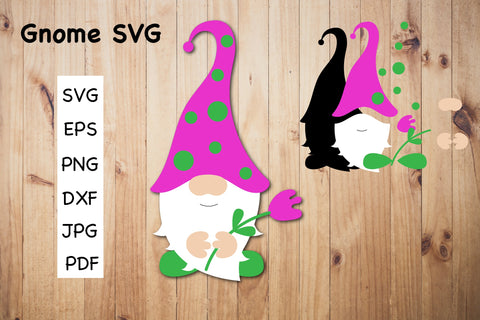 Spring Gnomes SVG. Gnome Cut Files. Mothers Day Gnome SVG SVG Olga Terlyanskaya 