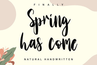 Spring has come Font Stefani Letter 