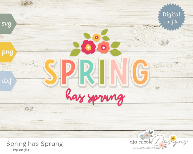 Spring has Sprung svg SVG Aja Nicole Designs 
