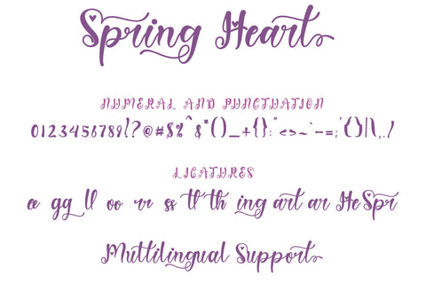 Spring Heart Font Prasetya Letter 