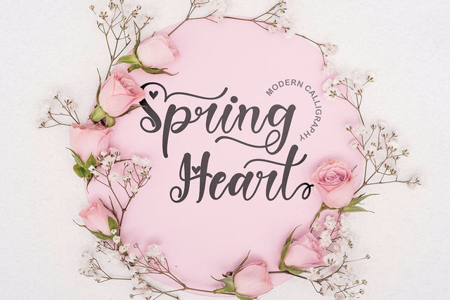 Spring Heart Font Prasetya Letter 