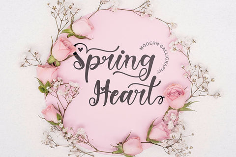 Spring Heart Font Prasetya Letter 