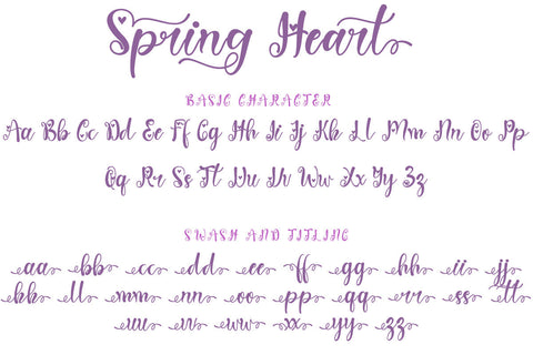 Spring Heart Font Prasetya Letter 