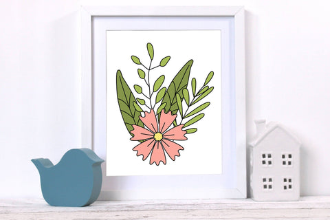 Spring illustration - floral composition sublimation png Sublimation LuckyTurtleArt 