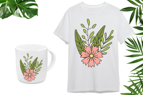 Spring illustration - floral composition sublimation png Sublimation LuckyTurtleArt 
