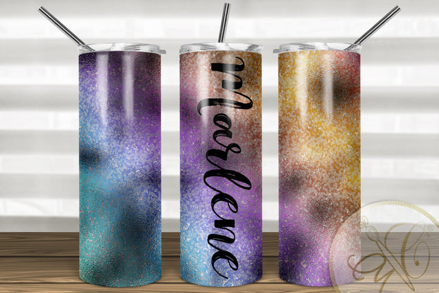 Spring Iridescent 20oz Skinny Tumbler Sublimation | Add your own Text Sublimation Marlene Campos 