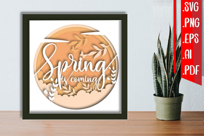 Spring is coming layered papercut 3D Paper zafrans studio 
