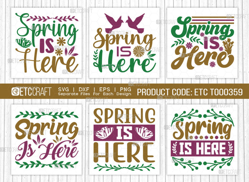 Spring Is Here SVG Bundle, Welcome Spring Svg, Spring Svg, Hello Spring ...