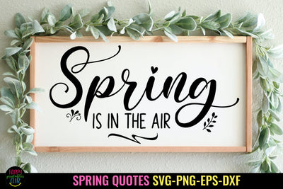 Spring Is In The Air I Spring Door Sign SVG I Spring Sign SVG Happy Printables Club 
