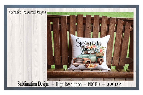 Spring Is In The Air, PNG Sublimation Design, Digital Download, Sublimation T-Shirt Design, Printable Digital Design Sublimation Keepsake Treasures Designs LLC. 