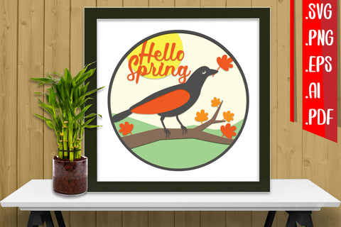 Spring Layered Papercut 10 svg eps png ai pdf 3D Paper zafrans studio 