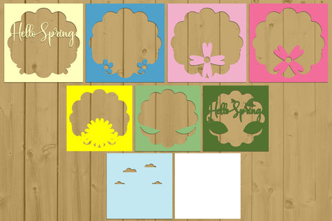 Spring Layered Papercut 3 svg eps png ai pdf 3D Paper zafrans studio 