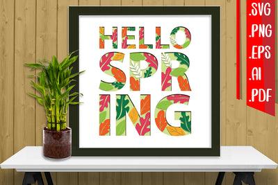 Spring Layered Papercut 4 svg eps png ai pdf 3D Paper zafrans studio 