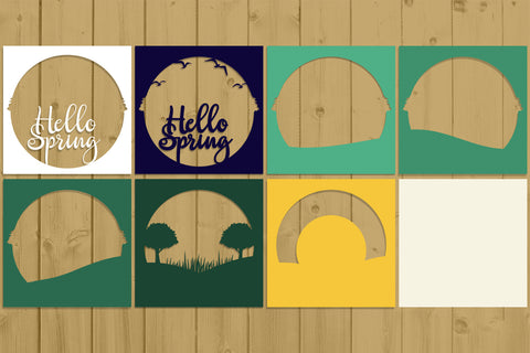 Spring Layered Papercut 5 svg eps png ai pdf 3D Paper zafrans studio 