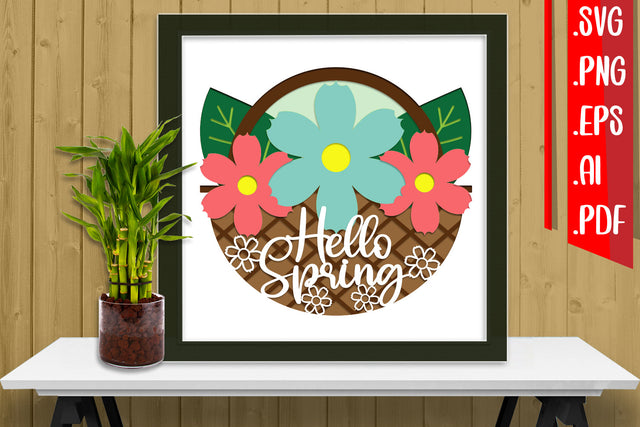 Spring Layered Papercut 7 svg eps png ai pdf 3D Paper zafrans studio 